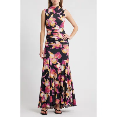 Rails Cosmos Print Ruched Maxi Dress In Multi