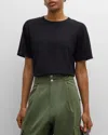 Rails Cotton Cashmere Crewneck T-shirt In Black