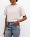 Rails Cotton Cashmere Crewneck T-shirt In White