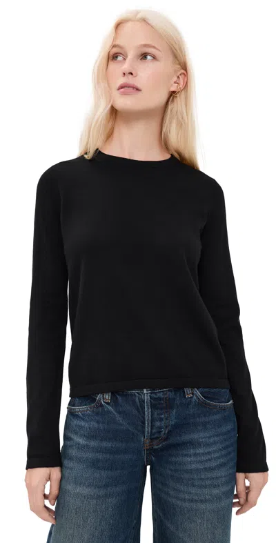 Rails Cotton Cashmere Long Sleeve Tee Black In Multi