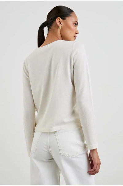 Rails Cotton Cashmere Long Sleeve Tee In White In White/cream