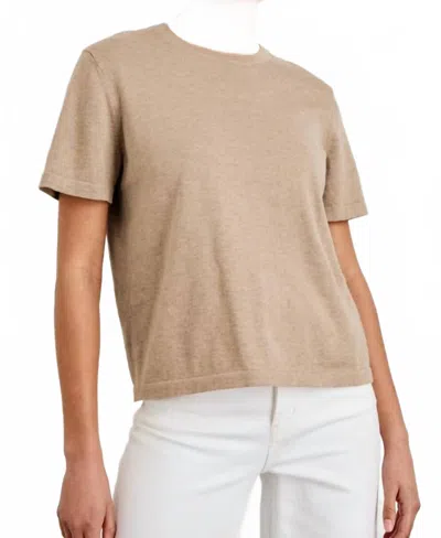 Rails Cotton Cashmere Short Sleeve Tee In Heather Oat In Brown