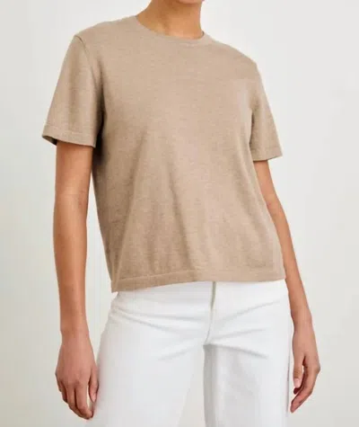 Rails Cotton Cashmere Short Sleeve Tee In Heather Oat In Brown