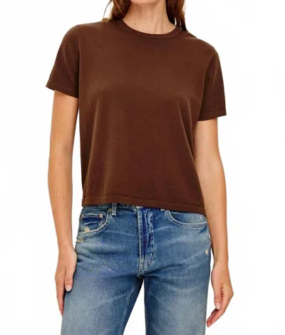 Rails Cotton Cashmere Tee In Espresso In Brown