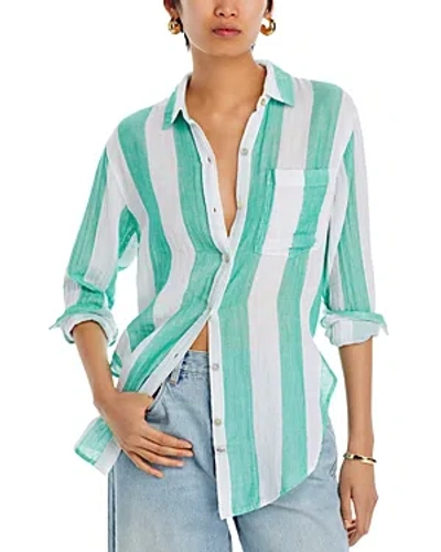 Rails Cotton Jaylin Shirt In Jade Stripe
