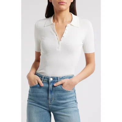 Rails Court Cotton & Cashmer Polo In White
