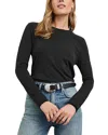 Rails Cotton Cashmere Long Sleeve Tee In Black In Black