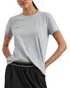 Rails Crewneck Short Sleeve Tee In Heather Grey