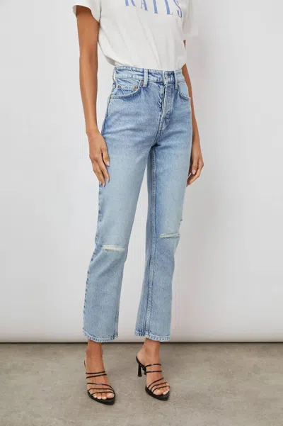 Rails Culver Slim Straight Jeans In Snowbird Distressed In Blue