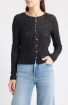 Rails Cyrah Stretch Lace Cardigan In Black