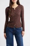 Rails Cyrah Stretch Lace Cardigan In Brown