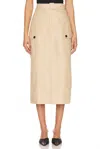 Rails Cyrus Belted Cargo Midi Skirt In Green