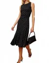 Rails Daija Polka Dot Sleeveless Asymmetric Midi Dress In Black