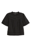 Rails Daisy Open Stitch Top In Black