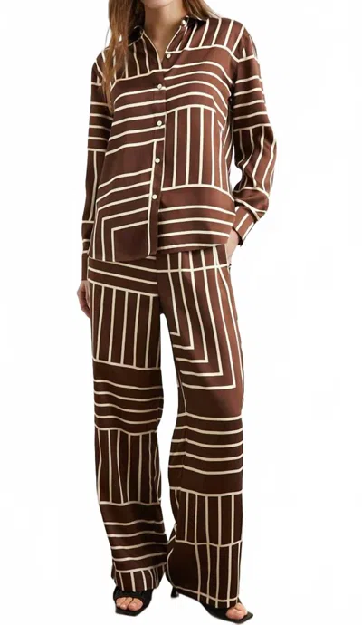 Rails Damani Pant In Brown Line In Multi
