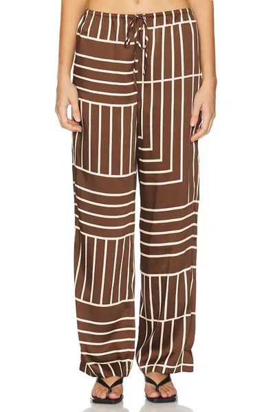 RAILS DAMANI PANTS IN BROWN LINE ART