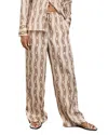 Rails Damani Wide Leg Drawstring Pants In Ivory Gold Chain