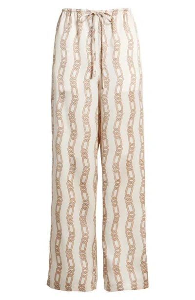 Rails Damani Wide Leg Drawstring Pants In Ivory Gold Link