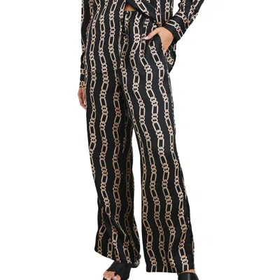 Rails Damani Wide Leg Pants In Black Gold Link
