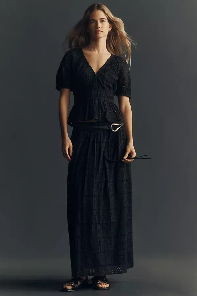 Rails Dax Embroidered Skirt In Black