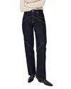 Rails Del Mar High Rise Saddle Seam Straight Jeans In Midnight Blue In Blue