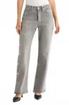 Rails Del Mar Wide Leg Jeans In Stone Grey In Gray