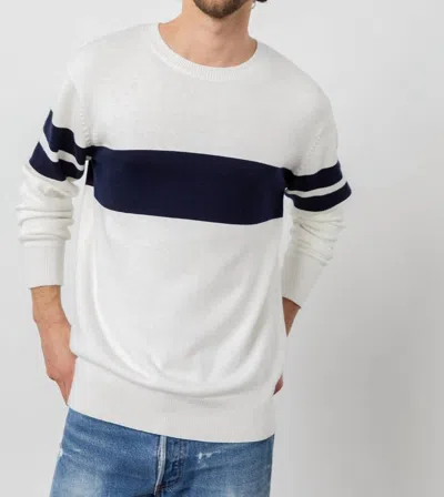 Rails Delmar Surf Sweater In White/navy
