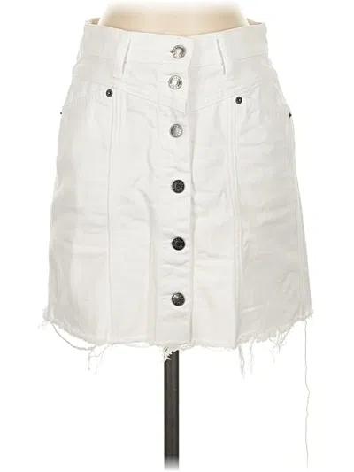 Pre-owned Rails Denim Skirt In White