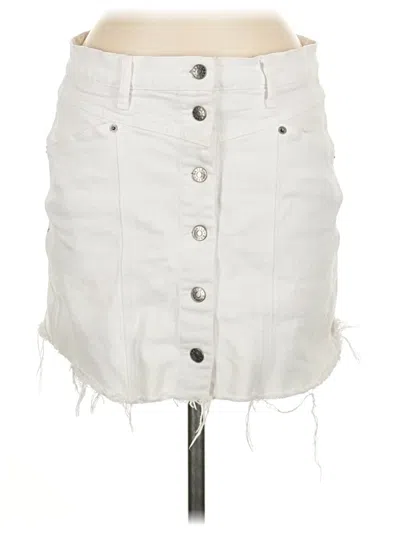 Pre-owned Rails Denim Skirt In White