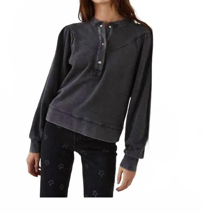 Rails Dex Top In Black Acid Wash In Brown