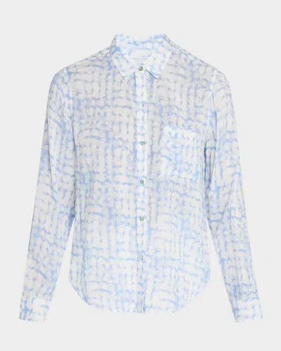 RAILS DIFFUSED PLAID JOSEPHINE BUTTON-FRONT BLOUSE