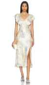 Rails Dina Flutter Sleeve Midi Dress In Diffused Blossom