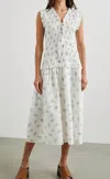 Rails Dion Floral Shirred Cotton Midi Dress In Pink