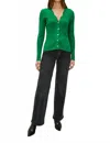 Rails Dita Long Sleeve Button Front Top In Kelly Green In Green