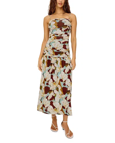 Rails Dolly Floral Ruched Midi Dress In Multi