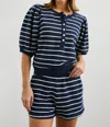 Rails Dom Sweatshirt Top In Navy White Stripe In Blue