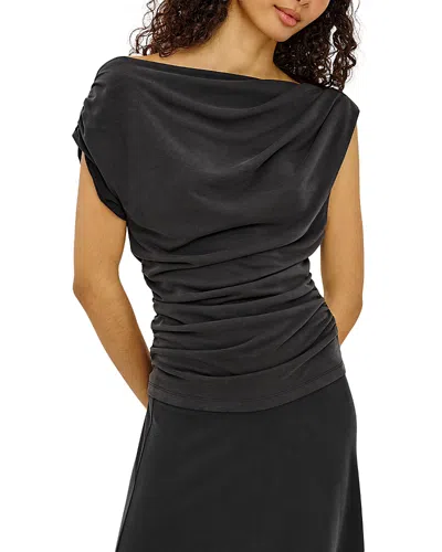 Rails Dominic Draped Boat Neck Top In Gray