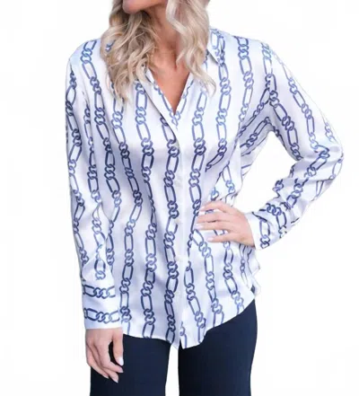 Rails Dorian Long Sleeve Shirt In Chain Stripe In Multi