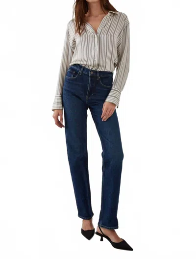 Rails Dorian Shirt In Providence Stripe In Gray