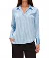 Rails Dorian Silk Shirt In Skyline Stripe In Multi