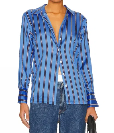 Rails Dorian Top In Primrose Stripe In Blue