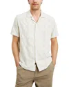 Rails Dresden Relaxed Fit Textured Short Sleeve Cotton Button-up Shirt In Parchment