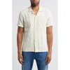 Rails Dresden Relaxed Fit Textured Short Sleeve Cotton Button-up Shirt In Parchment