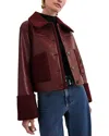 Rails Dria Jacket In Maroon Shearling