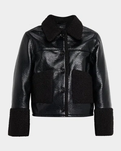 RAILS DRIA FAUX LEATHER BOMBER JACKET