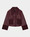 Rails Dria Jacket In Maroon Shearling