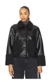Rails Dria Jacket Black Shearling In Black