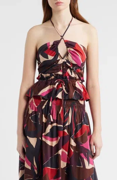 Rails Dulce Peplum Halter Top In Multi