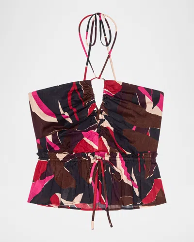 Rails Dulce Printed Halter Crop Top In Multi