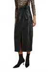 Rails Edem Crinkled Faux Leather Midi Skirt In Black